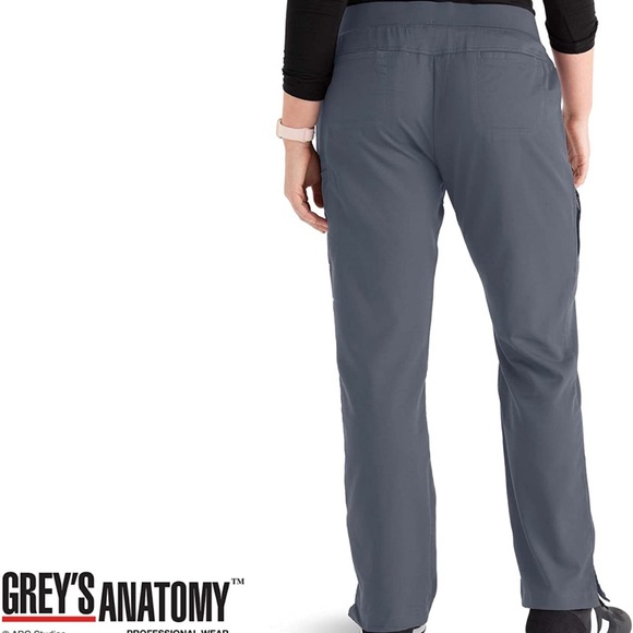 NWOT! Grey’s Anatomy Granite/dark gray stretchy scrub pants. Size M. - Picture 2 of 8